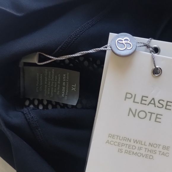 Bombshell Mohawk Leggings Mesh Side Panel Black L - XL - Picture 14 of 16